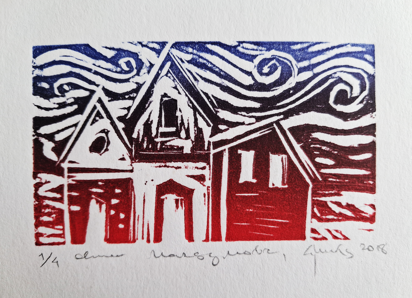 Linocut Print — "House" (2018)
