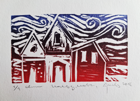 Linocut Print — "House" (2018)