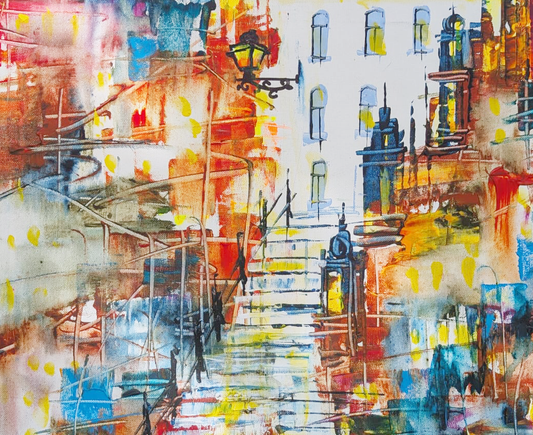 "An Openning", Marita Vaskova, Acrylic on Canvas, 39 x 79 cm